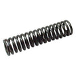 Close-up of a black, helical, coiled metal spring from a John Deere hydraulic pump, identified as Spring | Sparex Part No.S.60547 by Sparex, against a white background.