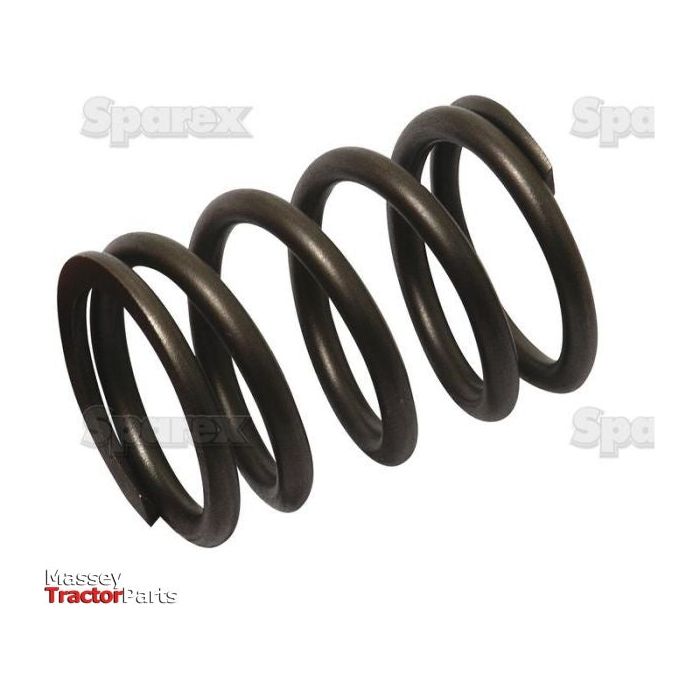 Close-up of a black metal coil Spring Valve (Sparex Part No. S.62066) against a white background with "Sparex" and "Massey Tractor Parts" logos, suitable for use in Fiat and Case IH machinery.