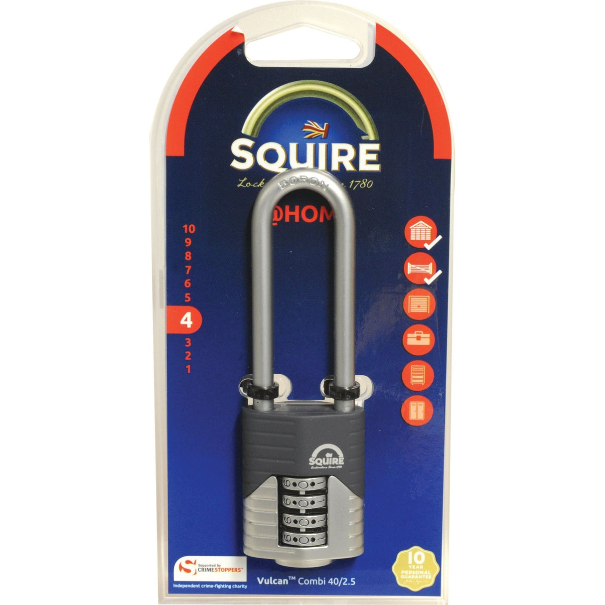 Squire 40/2.5 COMBI Vulcan Combination Padlock, Body width: 40mm (Security rating: 4)
- S.129906 - Farming Parts