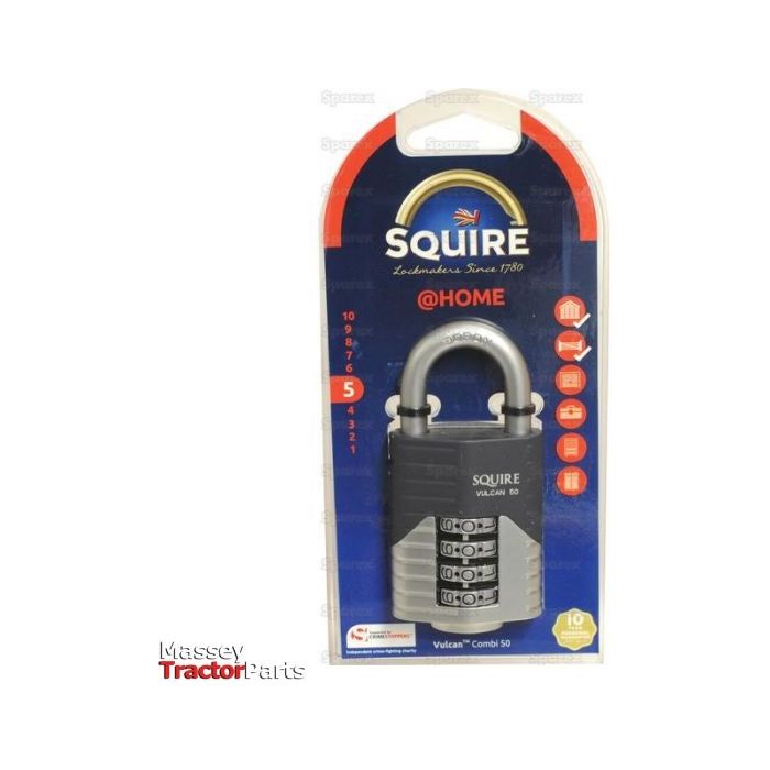 Squire 50 COMBI Vulcan Combination Padlock, Body width: 50mm (Security rating: 5)
- S.129901 - Farming Parts