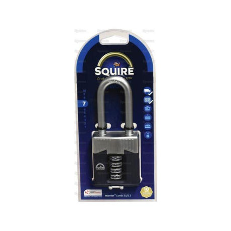 Squire 55/2.5 COMBI Warrior Combination Padlock, Body width: 55mm (Security rating: 7)
 - S.129878 - Farming Parts