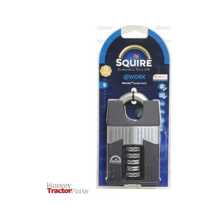 Squire 65CS COMBI Warrior Combination Padlock, Body width: 65mm (Security rating: 8)
- S.129866 - Farming Parts