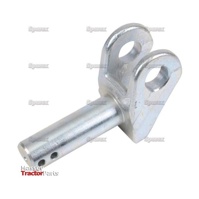 A metallic stabiliser arm pin featuring two circular openings at one end and a Ø26mm cylindrical pin with multiple holes at the other, branded with "Sparex" watermarks. Perfect for your FARMALL machinery.