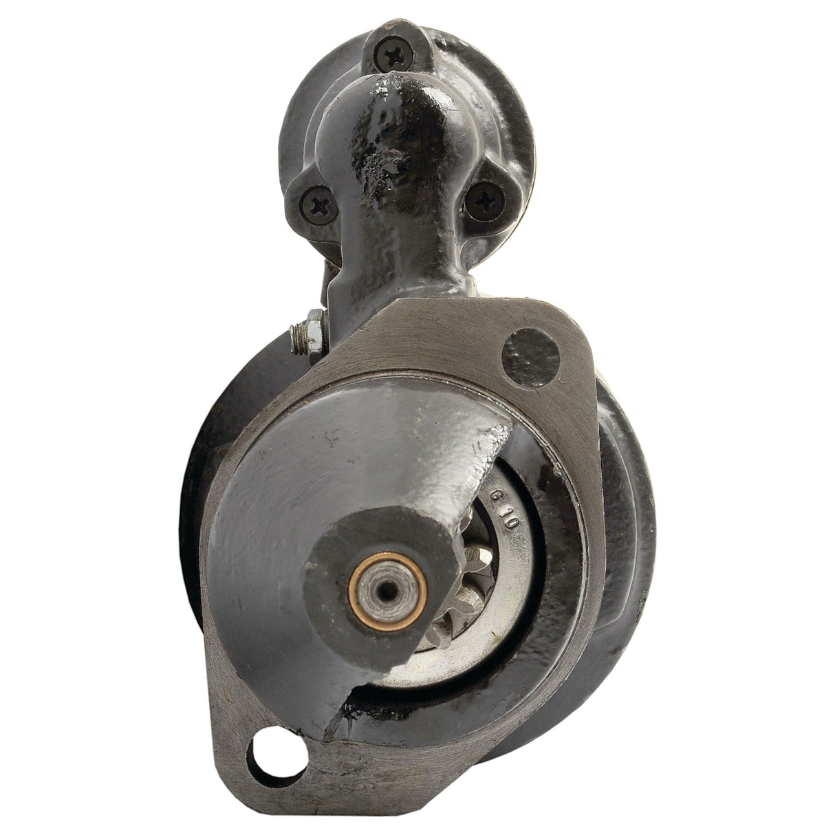 Close-up view of a Sparex Starter Motor - 12V, 2Kw (Sparex Part No. S.359831), featuring a cylindrical part with screws and visible internal mechanisms, against a white background.