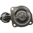 Close-up view of a mechanical part featuring a circular component with gears and multiple mounting points, likely part of the 12V Starter Motor assembly (Sparex Part No. S.359881) used in Case IH machinery.