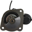 Close-up view of a 12V, 4.2Kw Starter Motor (Sparex Part No.S.150761), featuring several circular parts and a protruding gear, designed for use in Massey Ferguson engines or motors.