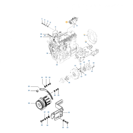 Starter Motor - 6306848M91 - Massey Tractor Parts