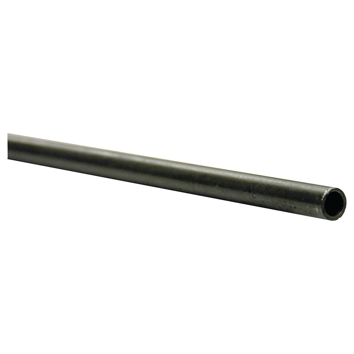 A Sparex Steel Hydraulic Pipe (10S), 3 meters long, featuring a black, cylindrical metal design with a hollow center and specified working pressure. (Sparex Part No.S.34003)