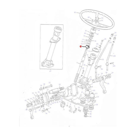 Steering Column Seal - 1850037M1 - Massey Tractor Parts