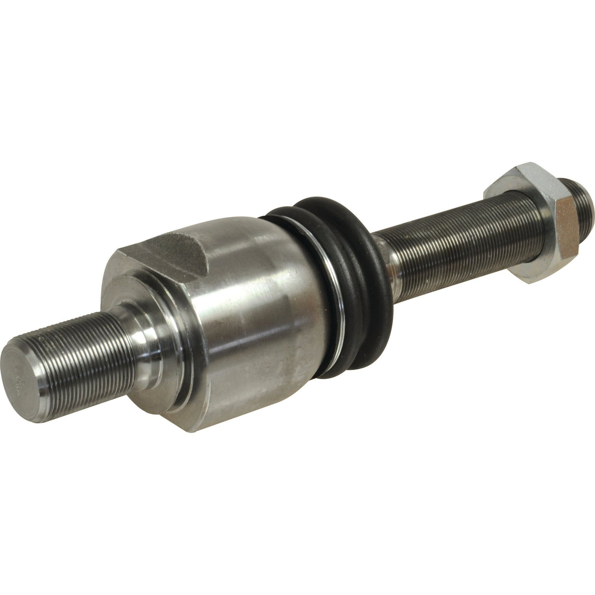 A close-up image of the Sparex Steering Joint (Length: 235mm - S.21202) features a central cylindrical section and two hexagonal nuts, with a rubber seal near the central section, ideal for Fendt VARIO models.