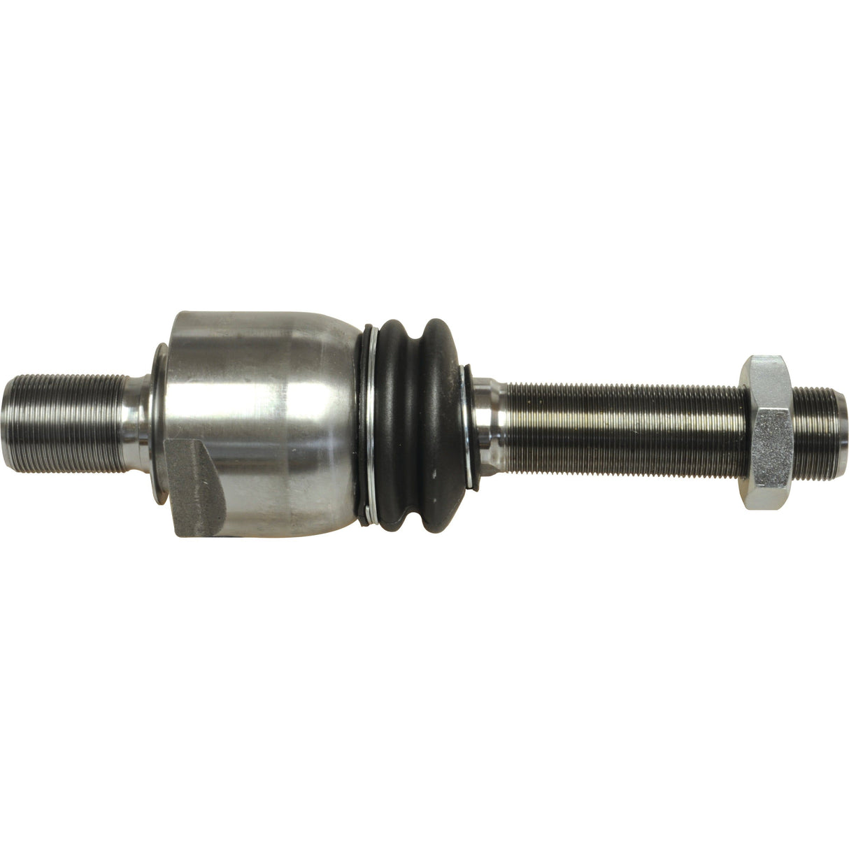 The Sparex Steering Joint (S.21202) is a 235mm cylindrical metal component with threaded ends and a central joint, featuring a black rubber seal, potentially an M30 x 1.5 fitting ideal for automotive parts or mechanical joints like those used in Fendt VARIO tractors.