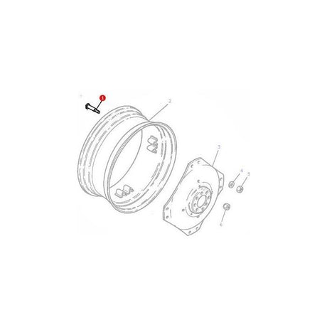 Stud Disc-Rim - 1688527M1 - Massey Tractor Parts