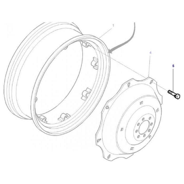 Stud Disc-Rim M16X1.5X125 - F275700011030 - Massey Tractor Parts