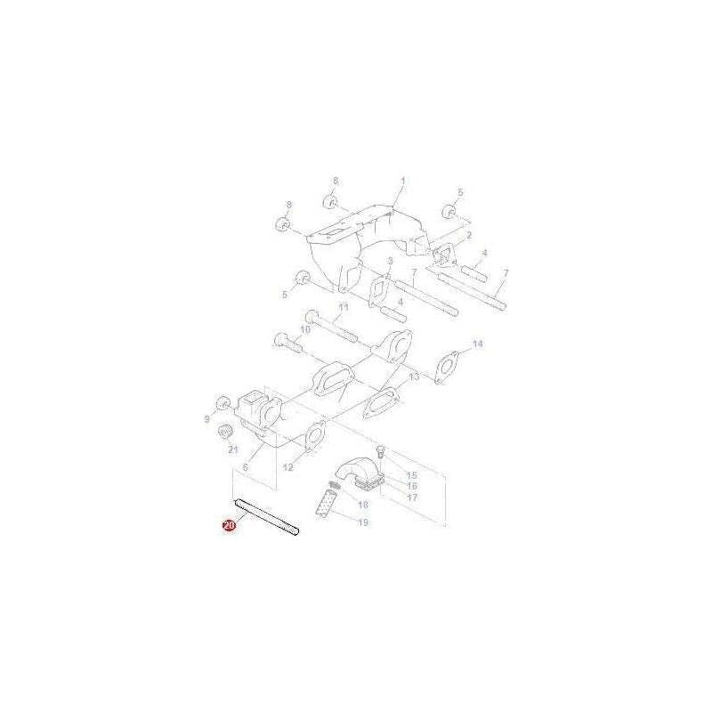 Massey Ferguson Stud Inlet Manifold - 1476289X1 | OEM | Massey Ferguson parts | Engine Parts-Massey Ferguson-Cylinder Head Components,Cylinder Head Studs & Bolts,Engine & Filters,Engine Parts,Farming Parts,Tractor Parts
