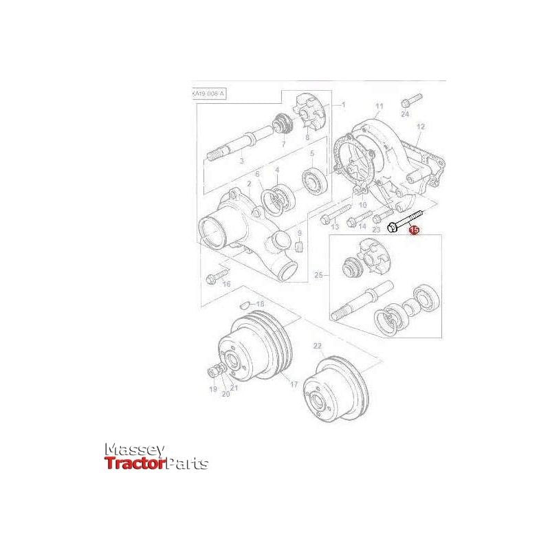 Massey Ferguson Stud Thermostat Housing - 3637048M1 | OEM | Massey Ferguson parts | Thermostat-Massey Ferguson-Cooling Parts,Engine & Filters,Farming Parts,Thermostat Housing,Thermostats,Tractor Parts