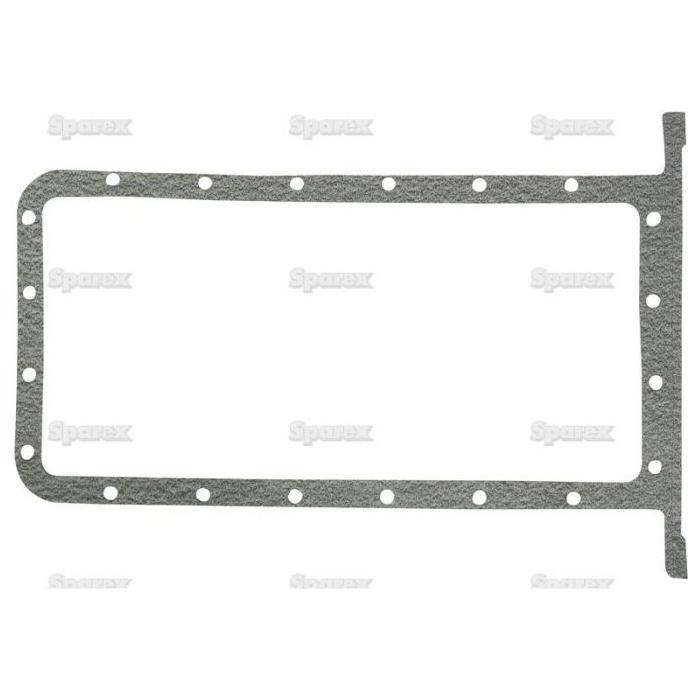 A metal gasket, known as the Sump Gasket - 4 Cyl. (A3.152, 20C, 23C) by Sparex (Part No.S.43183), featuring multiple bolt holes arranged around its rectangular perimeter and specifically designed for the 23C 4 Cyl Diesel Engine, commonly found in Massey Ferguson tractors and Perkins engine models.