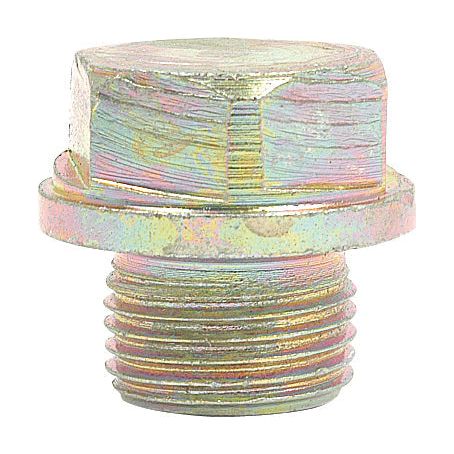 Close-up of the Sparex Sump Plug (Sparex Part No. S.65275) with a 3/4'' UNF thread size, showcasing its metallic hexagonal design and slightly iridescent surface finish.