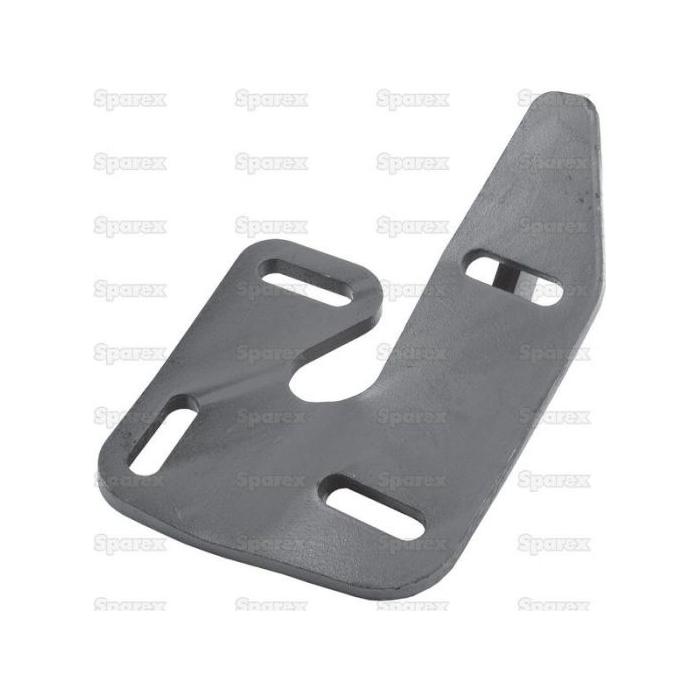 A grey metal right-hand support plate, Sparex Part No. S.127473, with five slots for fastening and marked with the text "Sparex," perfect for use with Lemken machinery or securing nuts and bolts efficiently.