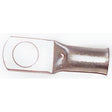 The Sparex Swage On Ring Terminal 50mm² x Ø10mm (Sparex Part No. S.50037) features a cylindrical tube for wire insertion, accommodating up to 50mm² wires, and extends to a flattened ring with a Ø10mm circular opening.