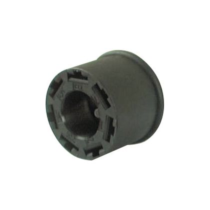 This is the Switch Housing | Sparex Part No. S.52847: a cylindrical, black plastic connector housing with a hollow center and multiple notches around the exterior by Sparex.