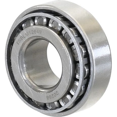 A cylindrical metal Taper Roller Bearing featuring visible inner rollers and inscribed with "TBBLM12649" and "20286" on the inner ring, identified as a Sparex Metric component, known as the Sparex Taper Roller Bearing (LM12649/12610) - S.4236.