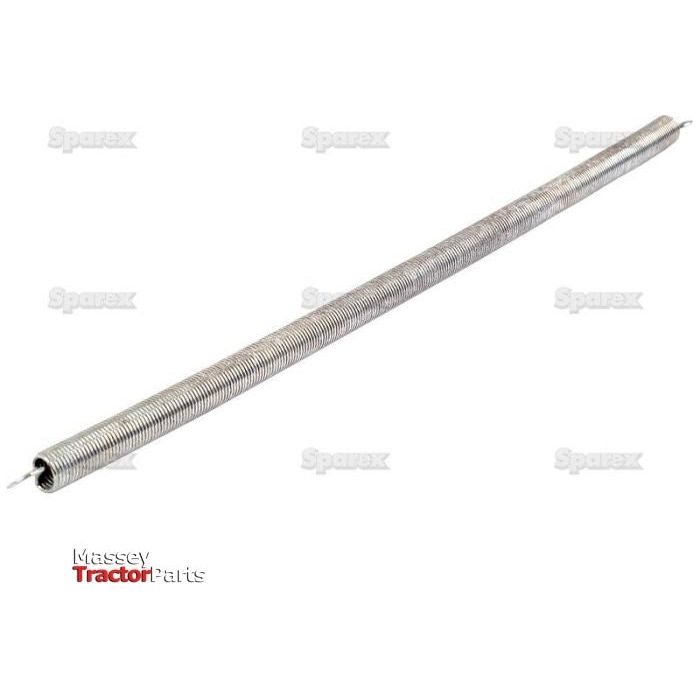 A long, coiled metal tension spring with a length of 145mm and a diameter of 5mm, featuring hooks on both ends. It's labeled "Sparex" and "Sparex Part No. S.11097.