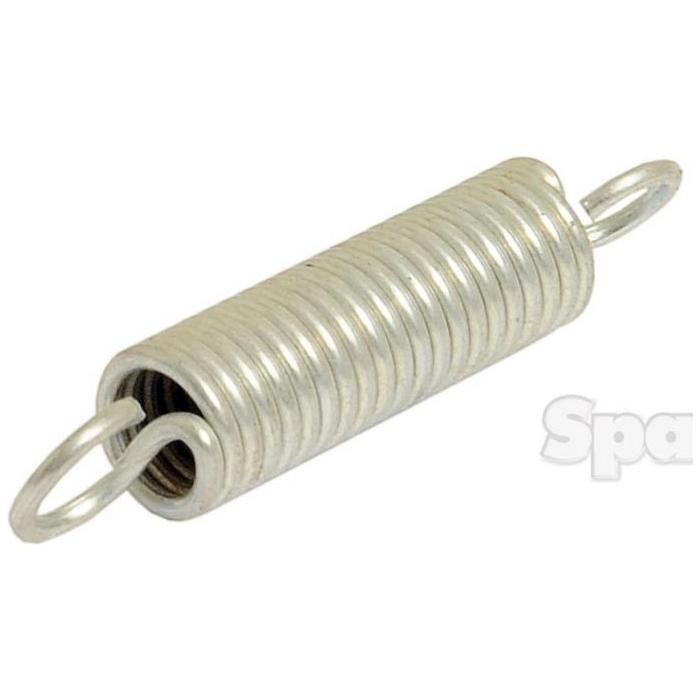 A close-up image of a Sparex Tension Spring (Spring Ø7mm, Wire Ø1mm, Length: 35mm | Part No.S.11099) with loops on both ends, displayed against a white background.