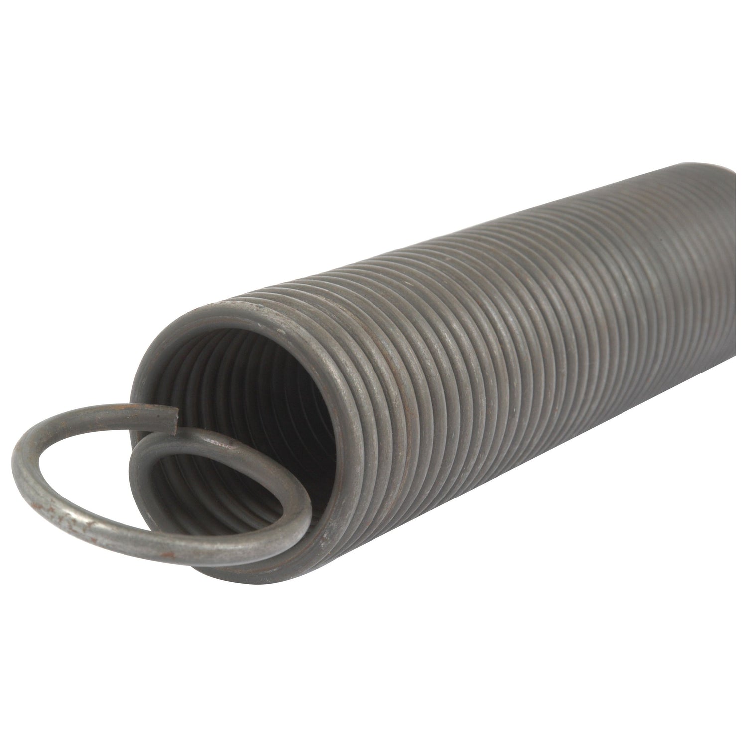 Close-up of a Sparex tension spring with a coiled metal design and hooked end, isolated on a white background. The wire is Ø3.6mm and the spring has an overall diameter of Ø38mm. This product is listed as Sparex Part No.S.14228 and measures 225mm in length.
