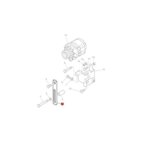 Tensioner - 3785834M2 - Massey Tractor Parts