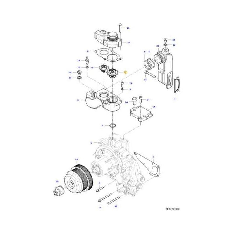 Massey Ferguson Thermostat - ACW2170430 | OEM | Massey Ferguson parts | Transmission Coolers-Massey Ferguson-Cooling Parts,Engine & Filters,Farming Parts,Thermostats,Tractor Parts