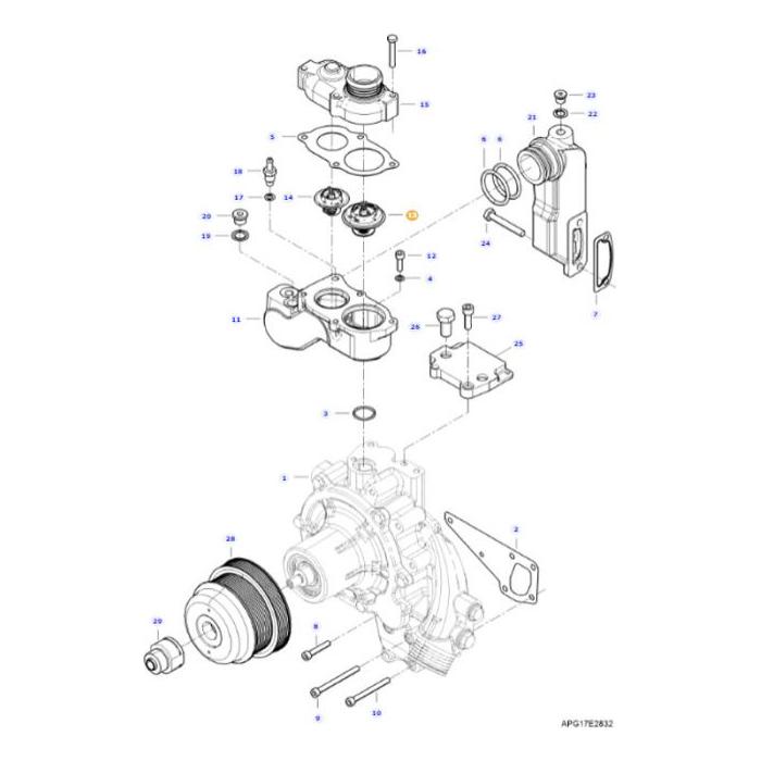 Thermostat - ACW2170430 - Massey Tractor Parts