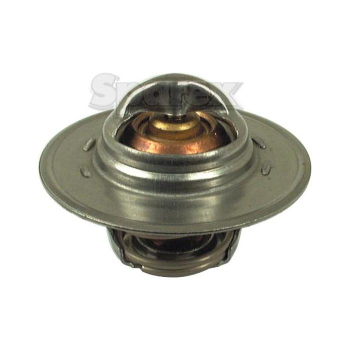 Close-up of a Thermostat Housing (Sparex Part No. S.65030) with a circular design and copper components, featuring an Allis Chalmers temperature range, used in engine cooling systems by Sparex.