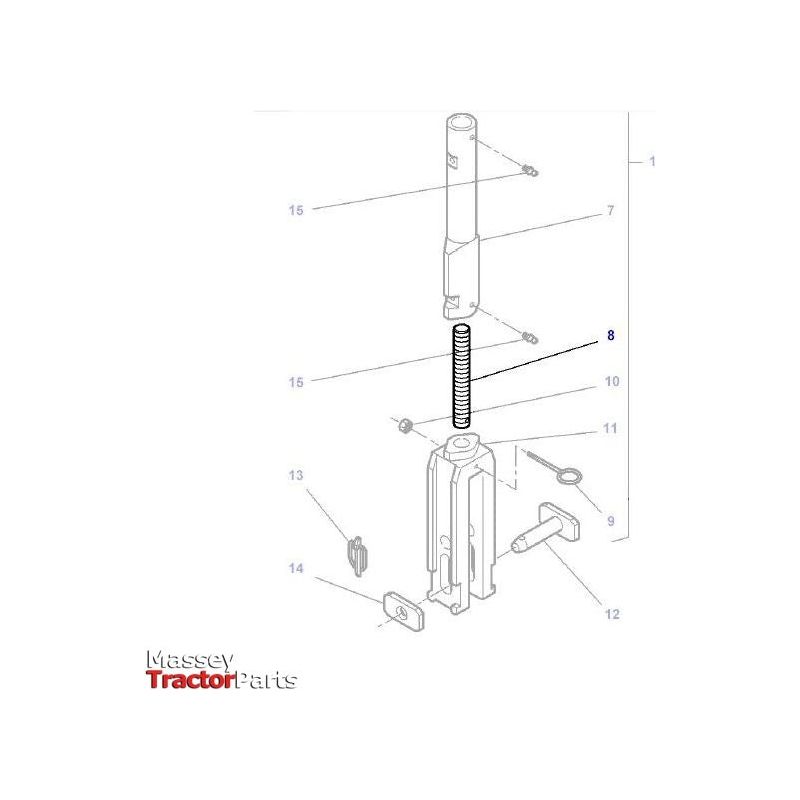 Massey Ferguson Threaded Part - 3582541M2 | OEM | Massey Ferguson parts | Linkage-Massey Ferguson-Drawbars,Farming Parts,Linkage,PTO & Linkage,Tractor Parts