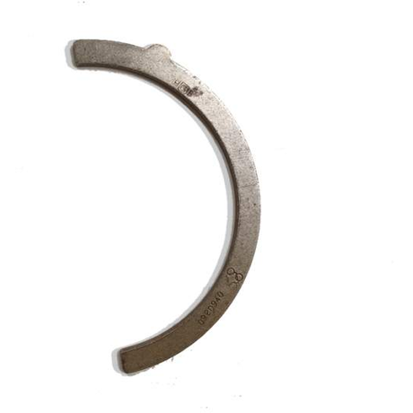 AGCO's Massey Ferguson Thrust Washer (part number 731735M1 / 0920940), a crescent-shaped metallic component featuring a small protrusion near one end, viewed against a white background. This aftermarket part is compatible with Massey Ferguson Pre-100 Series tractors.