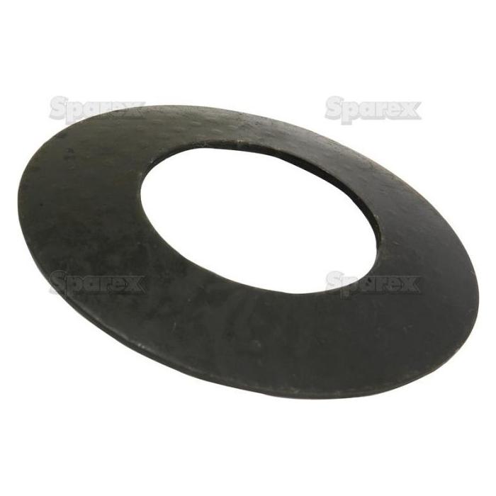 A Sparex black, circular, flat thrust washer (Sparex Part No. S.42019) with a large center hole, displayed on a white background.