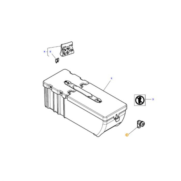 Tool Box Lock - 4290720M1 - Massey Tractor Parts