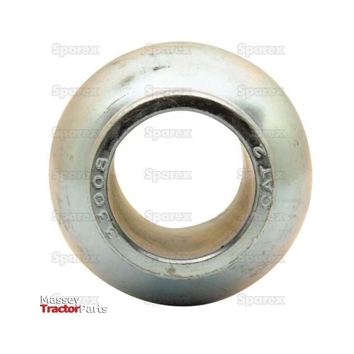 A Sparex Top Link Ball (Cat. 2/2) bearing the text "S.33008" and "TOM 2" engraved on its surface, including detailed manufacture information.