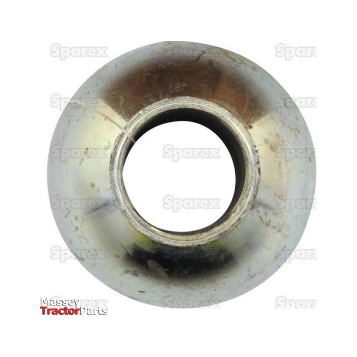 A spherical metallic object with a central hole, photographed against a white background. The image has faint "Sparex" watermarks and a "Massey Tractor Parts" logo in the bottom left corner, indicating it is the Top Link Ball (Cat. 3/2) - S.33009, suitable for specific tractor parts specifications.