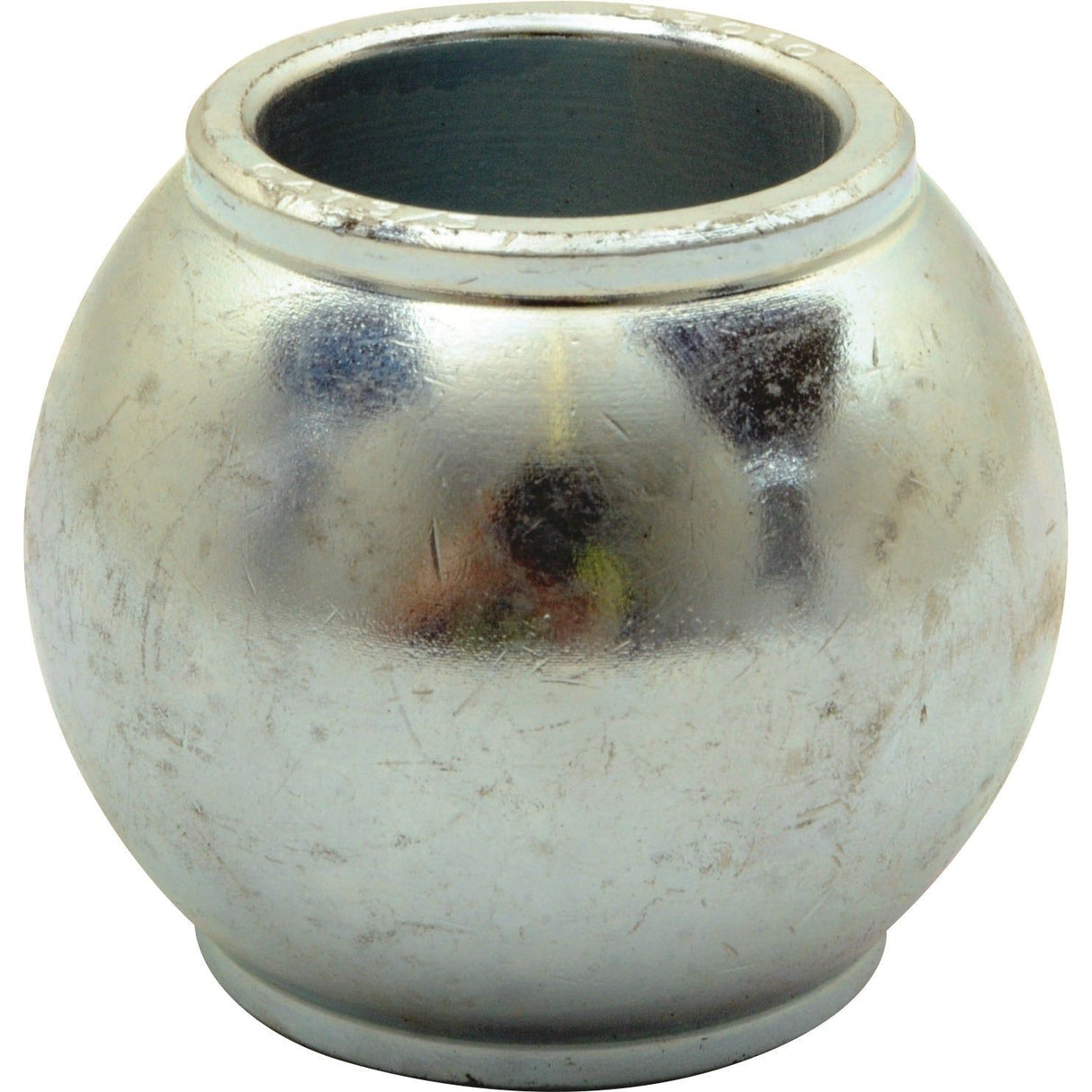 A round, metallic Top Link Ball (Cat. 3/3) - S.33010 by Sparex with a reflective surface featuring scuffs and minor wear, suitable for various applications.
