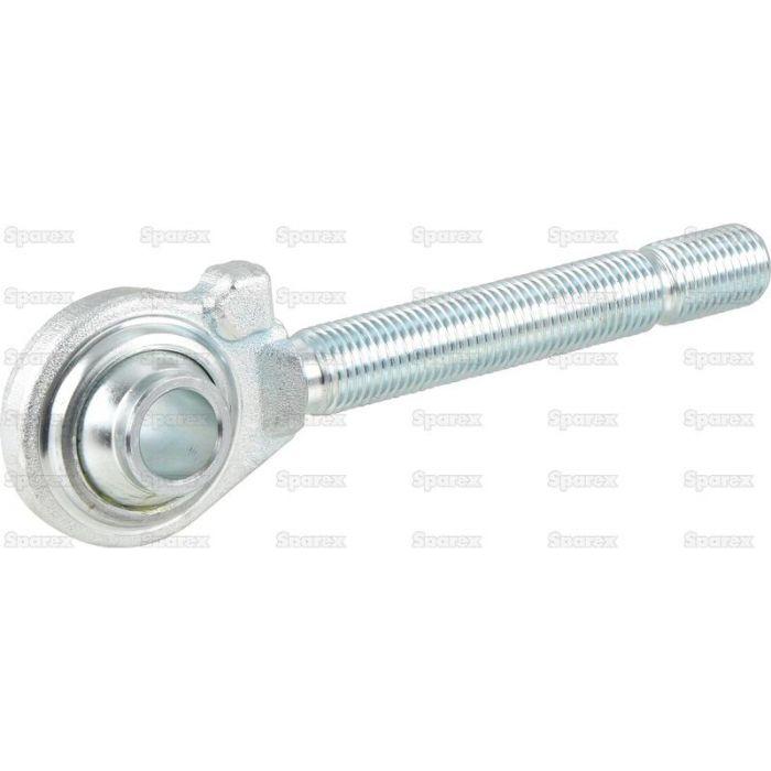 The Sparex Top Link Ball End - M27x3 Metric - Cat.2 (Sparex Part No.S.148211) is a metallic rod end bearing with a threaded shaft, featuring a ball bore and spherical joint.