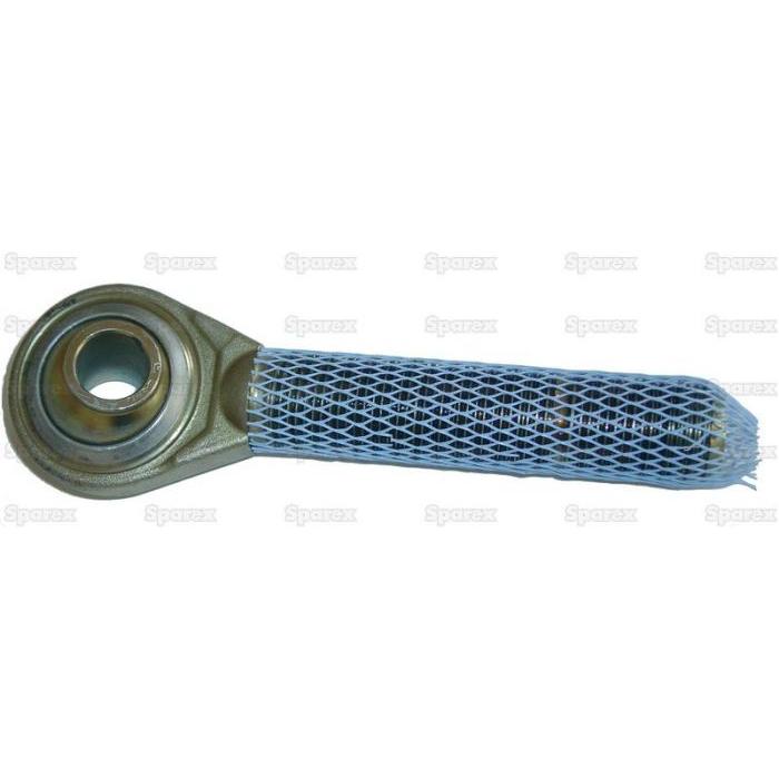 The Sparex Top Link Ball End - M36x3 Metric - Cat.2 (Sparex Part No.S.29328) features a metal rod end wrapped in a blue plastic mesh, providing a precise ball bore for smooth operation.