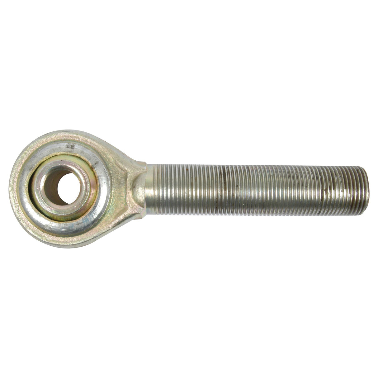 The Sparex Top Link Ball End - M40x3 Metric - Cat.3 (Sparex Part No. S.52387) is a metal rod end bearing with a threaded shaft and a circular ball bore for hinge connections, typically used for mechanical linkage.