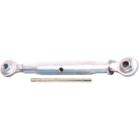 A Sparex Top Link (Cat.1/1) Ball and Ball, 1 1/8'', Min. Length: 555mm. - S.470 with threaded ends, shown alongside a Sparex rod.