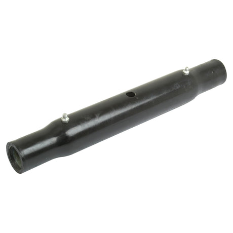 A Sparex Top Link Centre Tube - S.16844 featuring a cylindrical shape, metric thread size, two protruding screws, and a central hole.