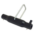 The Top Link Centre Tube - S.29320 by Sparex is a black cylindrical tool featuring a silver angled handle and a side valve, ideal for mechanical or plumbing use.