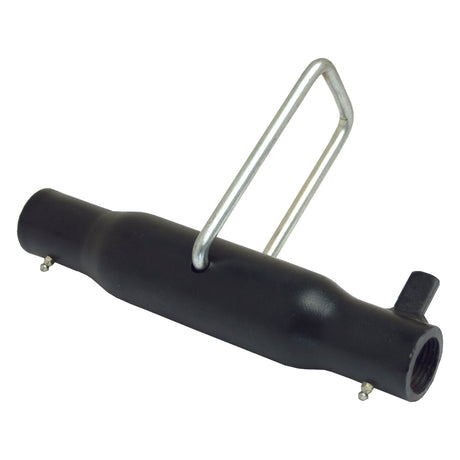 A black cylindrical tool featuring a metal handle and side valve attachment, identified as the Top Link Centre Tube - M36x3 Metric - 520mm (Sparex Part No. S.29324) from the Sparex brand, is shown against a white background.