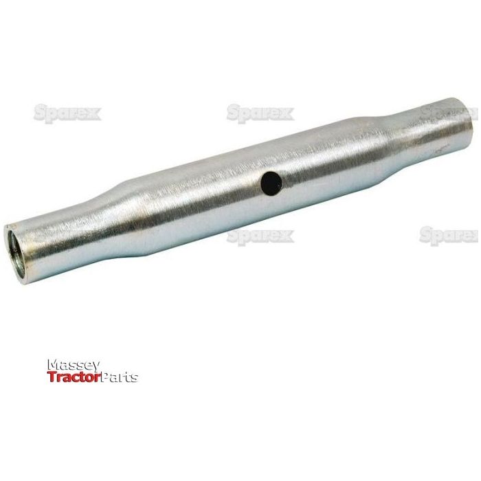 A Top Link Centre Tube (S.323) with a central hole, labeled "Massey Tractor Parts" and "Sparex," also includes manufacture information for easy reference.