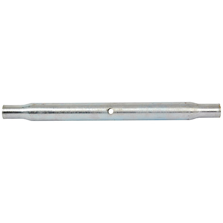 The Top Link Centre Tube - S.331 by Sparex is a metal rod featuring a small hole in the center and two slightly tapered ends, making it suitable for various manufacturing applications.