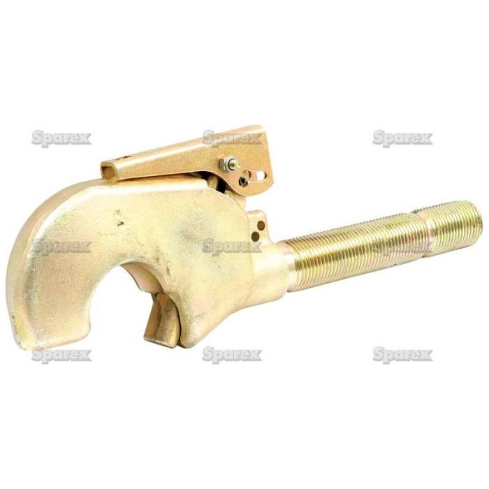 The Top Link Forged Hook End, RH (Cat. 2) - S.33024 by Sparex is a metallic screw hammer featuring a threaded stem and curved striking head, designed for mechanical or industrial use.