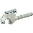 The Top Link Forged Hook End, RH (Cat. 2) - S.33024 by Sparex is a metal clamp with a screw-threaded adjustable arm designed for securing or tightening objects, making it suitable for various tasks in manufacturing.